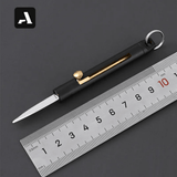 Mini Faca Retrátil de Latão EDC – Lâmina Inox e Estética Vintage