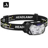 Lanterna De Cabeça Headlamp Recarregável Usb - Sensor De Movimento