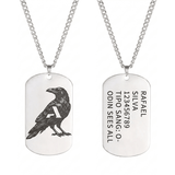Dog Tag Personalizada Tatical Gallery – Sua Identidade em Aço Inoxidável
