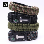 Bracelete Tático Paracord Sobrevivência 5 Em 1 - Bússola