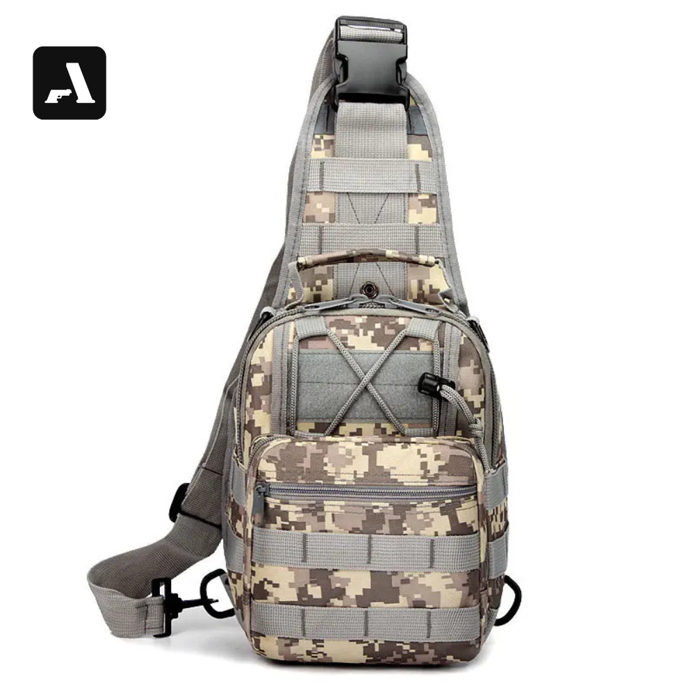 Crossbody Bag Tática Oxford 600D – Proteção Impermeável e Organização Modular