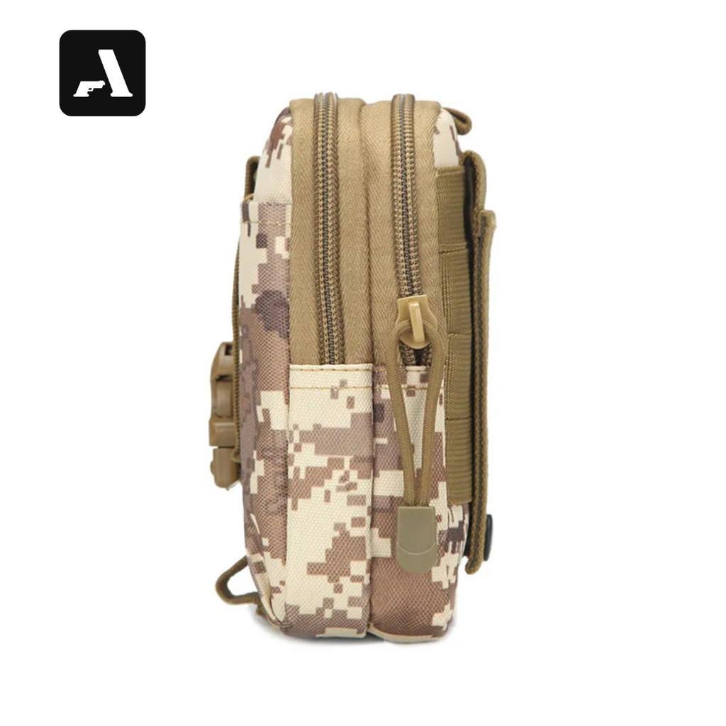 Bolsa de Cintura Tática Compacta 600D – Organizador de Celular e Ferramentas
