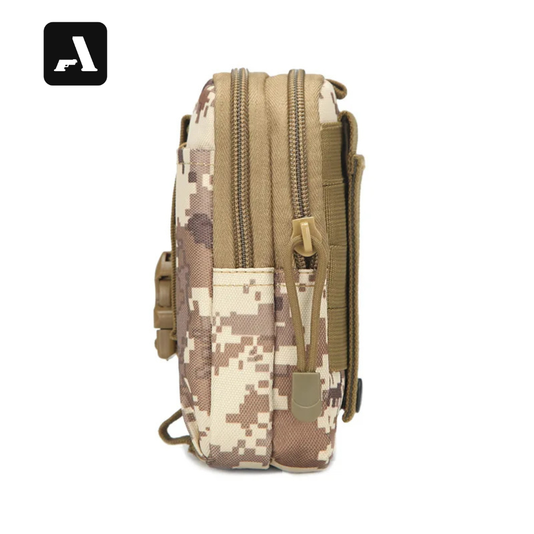 Bolsa de Cintura Tática Compacta 600D – Organizador de Celular e Ferramentas