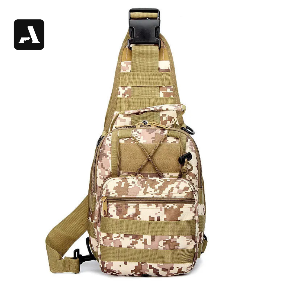 Crossbody Bag Tática Oxford 600D – Proteção Impermeável e Organização Modular
