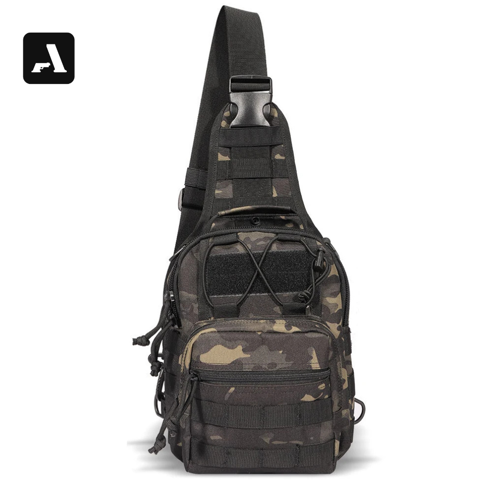 Crossbody Bag Tática Oxford 600D – Proteção Impermeável e Organização Modular