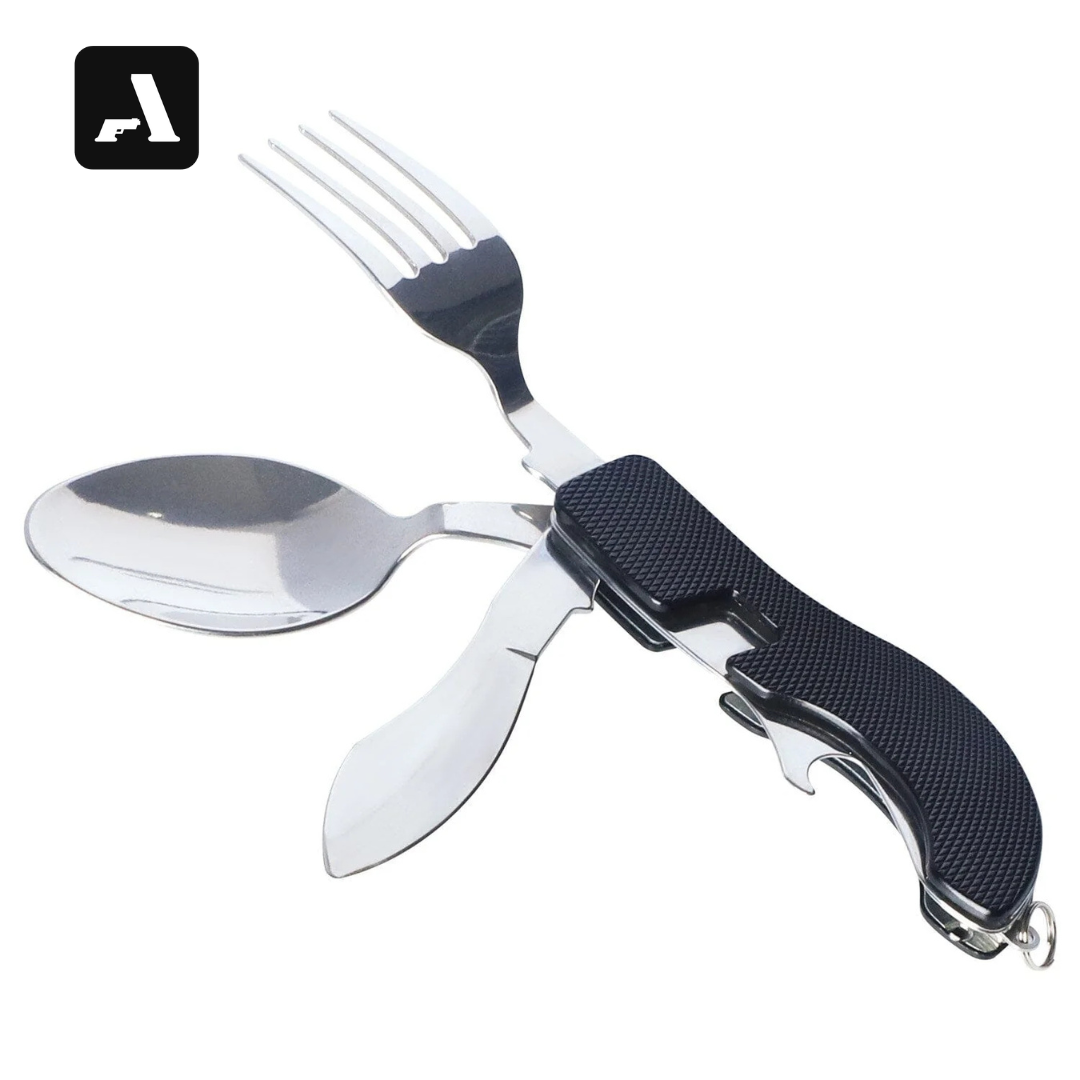 Canivete Portátil de Talheres 4 em 1