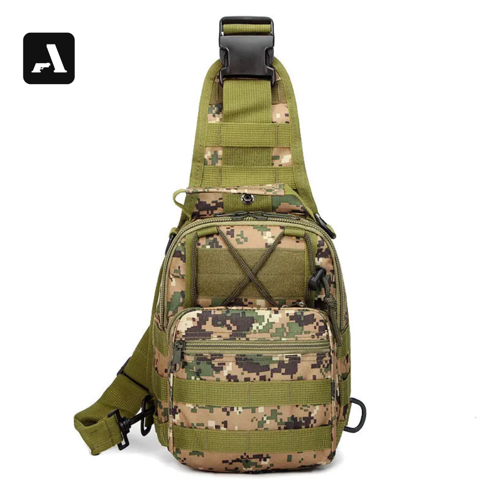 Crossbody Bag Tática Oxford 600D – Proteção Impermeável e Organização Modular