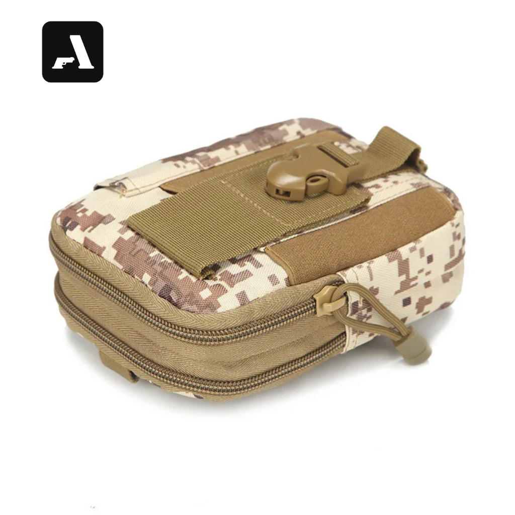 Bolsa de Cintura Tática Compacta 600D – Organizador de Celular e Ferramentas