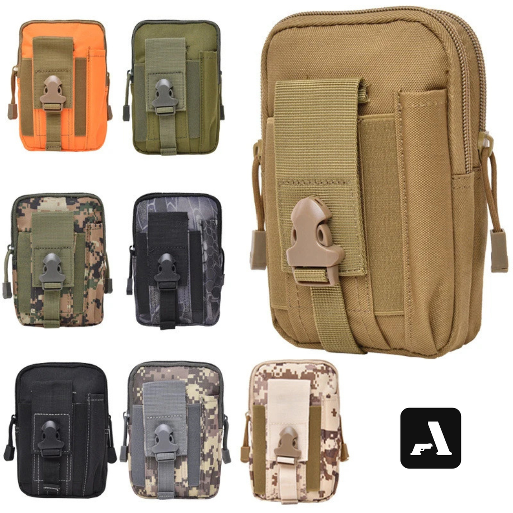 Bolsa de Cintura Tática Compacta 600D – Organizador de Celular e Ferramentas