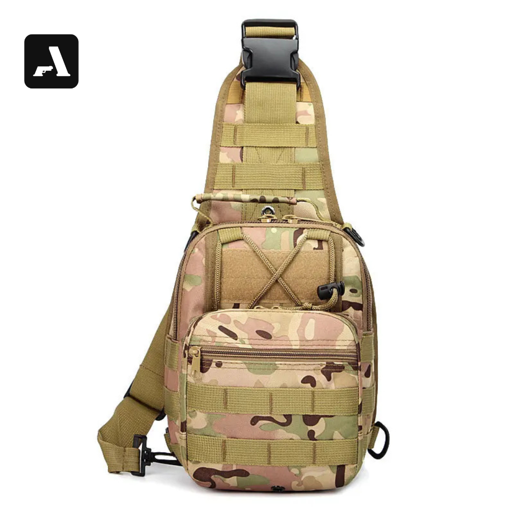Crossbody Bag Tática Oxford 600D – Proteção Impermeável e Organização Modular