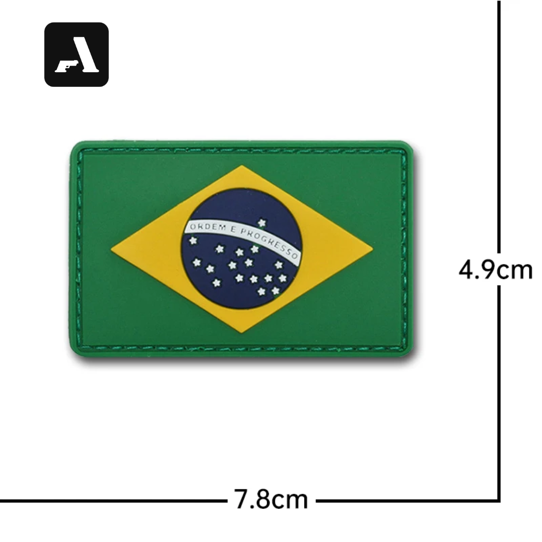 Patches de Bandeira PVC 3D – Identificação Tática Internacional