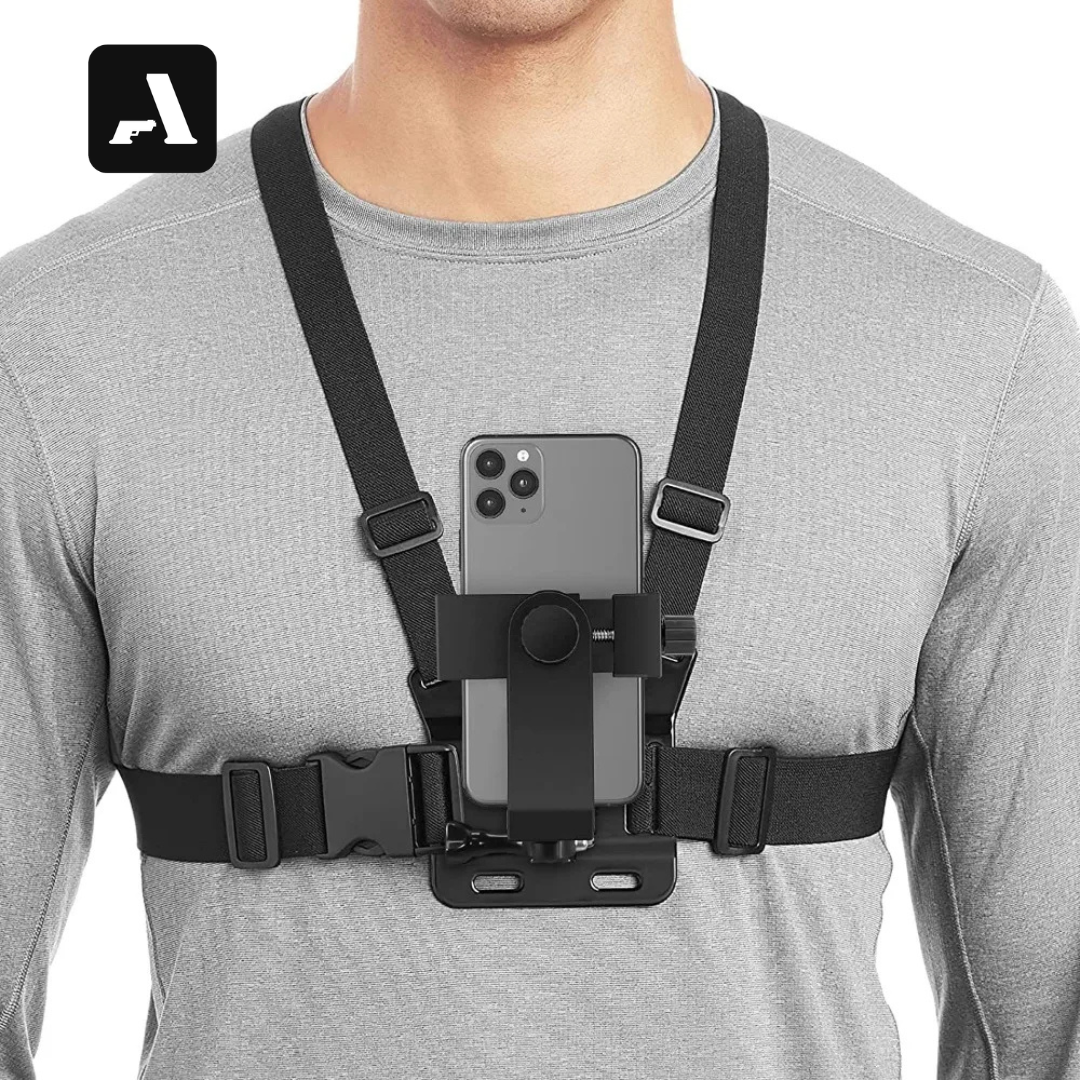 Suporte de Peito Profissional para Câmera de Ação e Smartphone – Perspectiva POV Imersiva