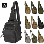 Crossbody Bag Tática Oxford 600D – Proteção Impermeável e Organização Modular