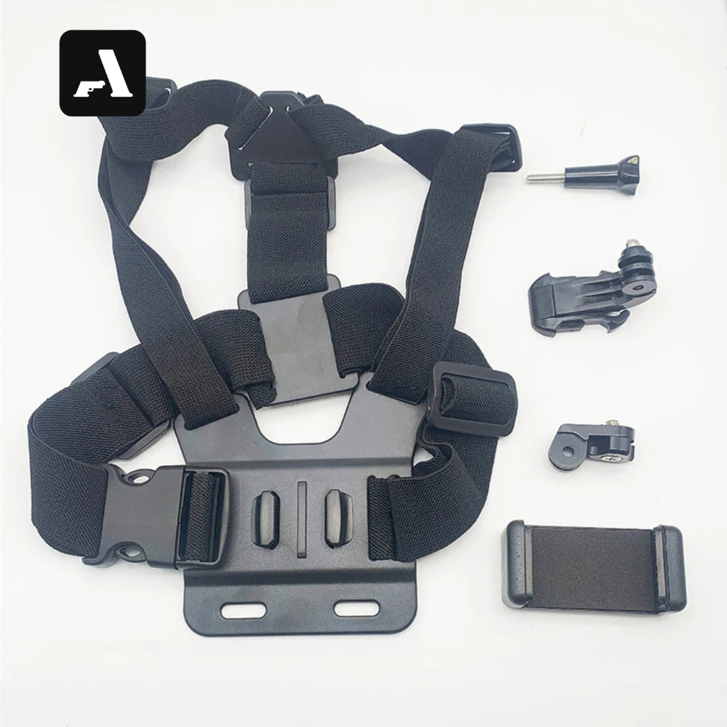 Suporte de Peito Profissional para Câmera de Ação e Smartphone – Perspectiva POV Imersiva