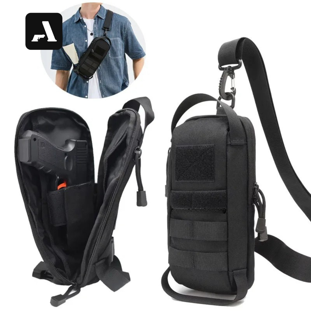 Bolsa de Peito Tática com Coldre IWB – Porte Velado e Fixação Modular