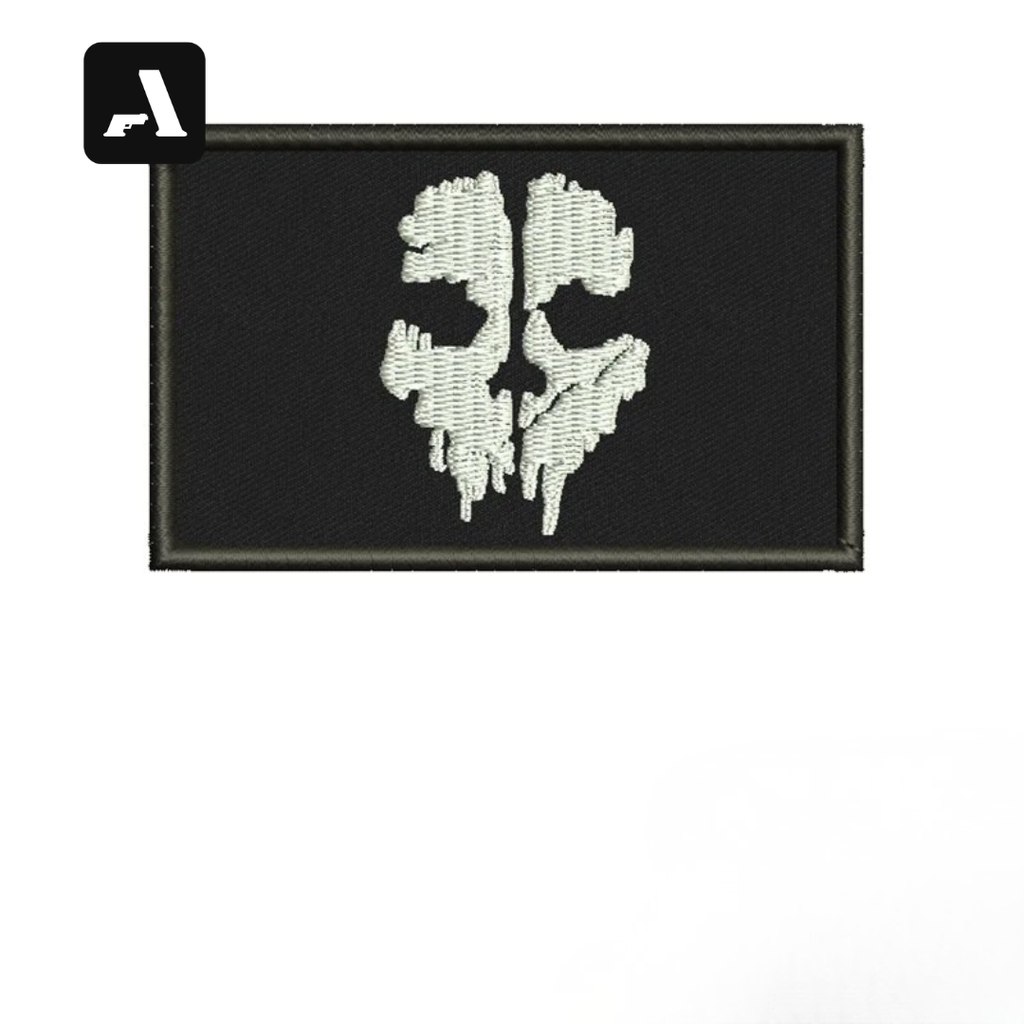 Patch Bordado Caveira Tactical – Relevo 3D e Fixação por Velcro