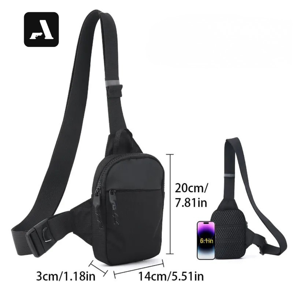 Mini Bolsa de Peito Chest Bag – Nylon Heavy-Duty e Perfil Compacto