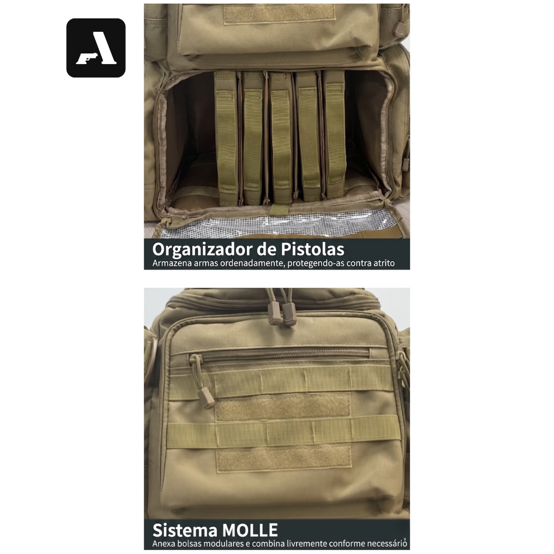 Mochila Tática Militar 50L – Tecido Oxford de Alta Resistência