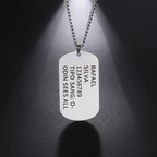 Dog Tag Personalizada Tatical Gallery – Sua Identidade em Aço Inoxidável