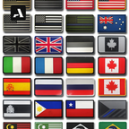 Patches de Bandeira PVC 3D – Identificação Tática Internacional