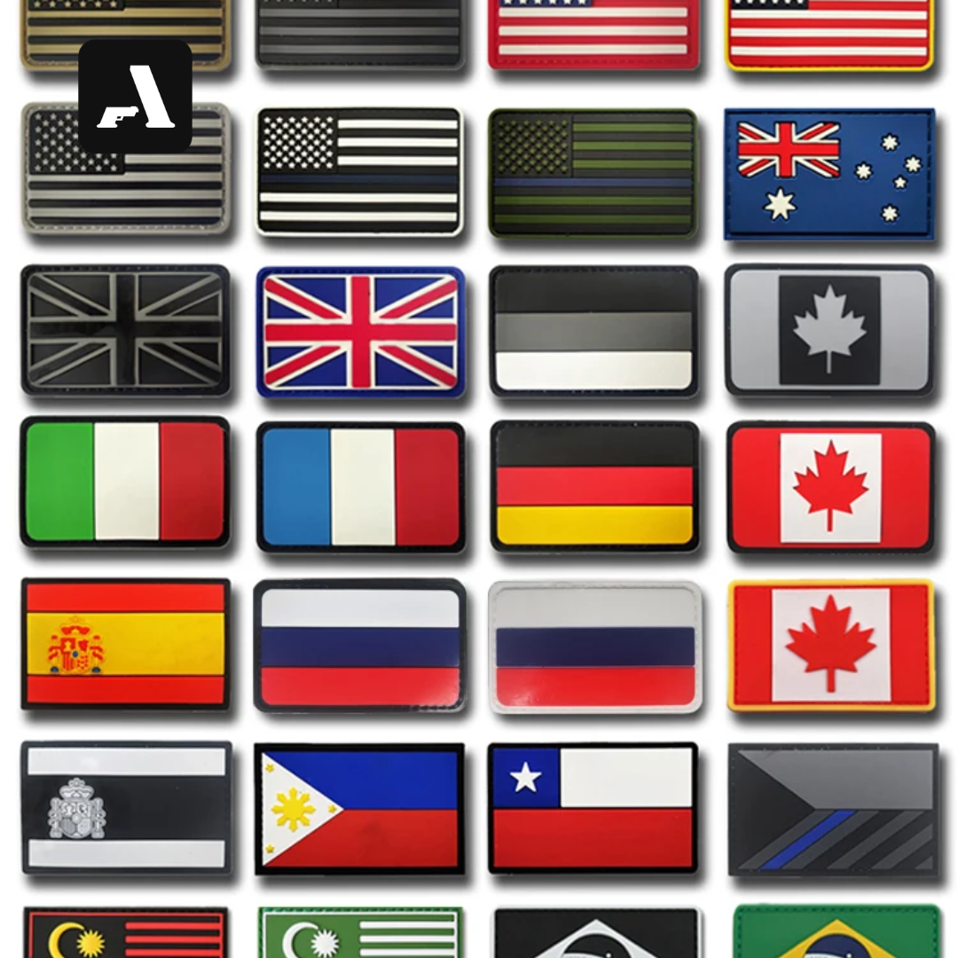 Patches de Bandeira PVC 3D – Identificação Tática Internacional