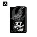 Patch Tático Memento Mori – Corvo Negro e Caveira (Estilo Punk/Moral)