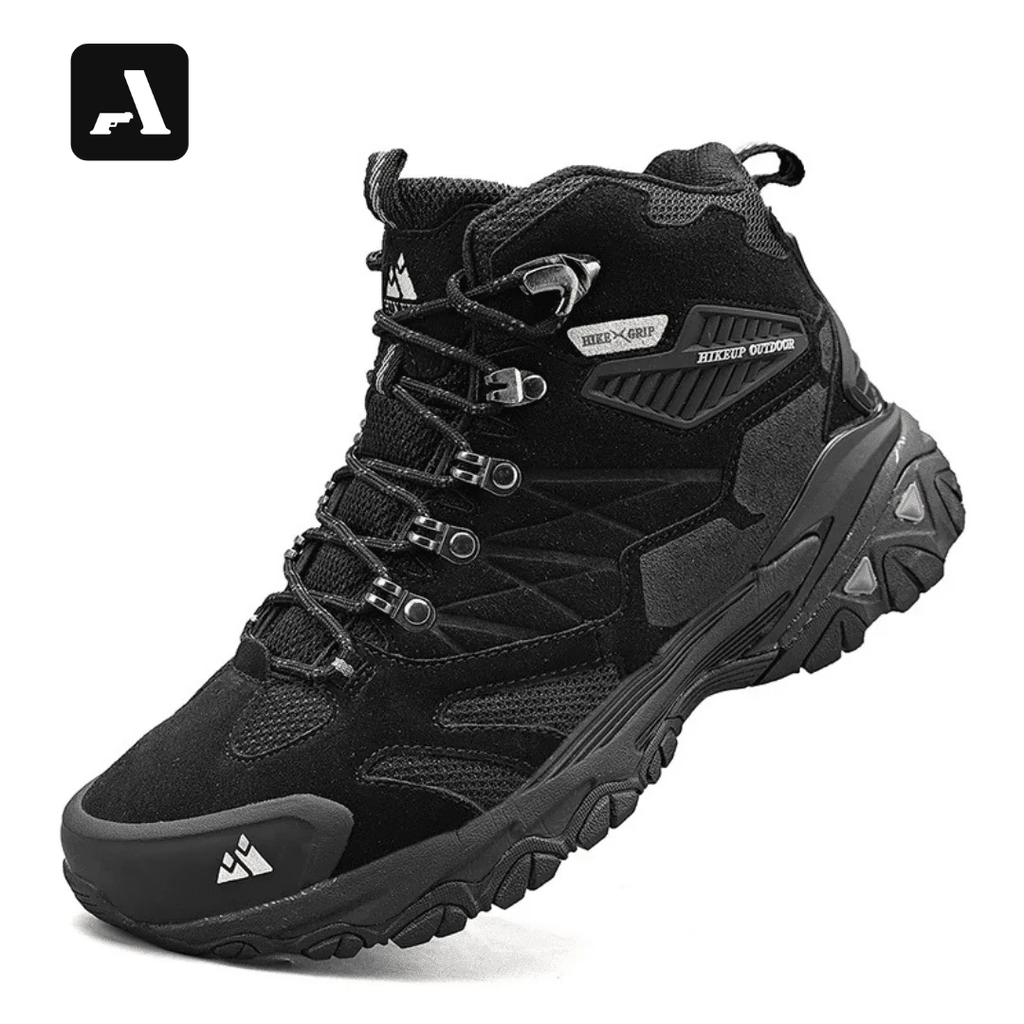 Bota Tática Militar Camurça Genuína Hikeup - Cano Alto Antiderrapante