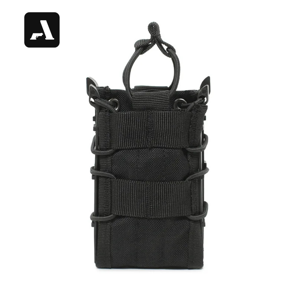Porta-Carregador Duplo Tático AR-AK – Sistema MOLLE e Retenção Elástica