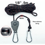Polia Ajustável De Acampamento (Esticador/Tensionador) - Gancho Rápido