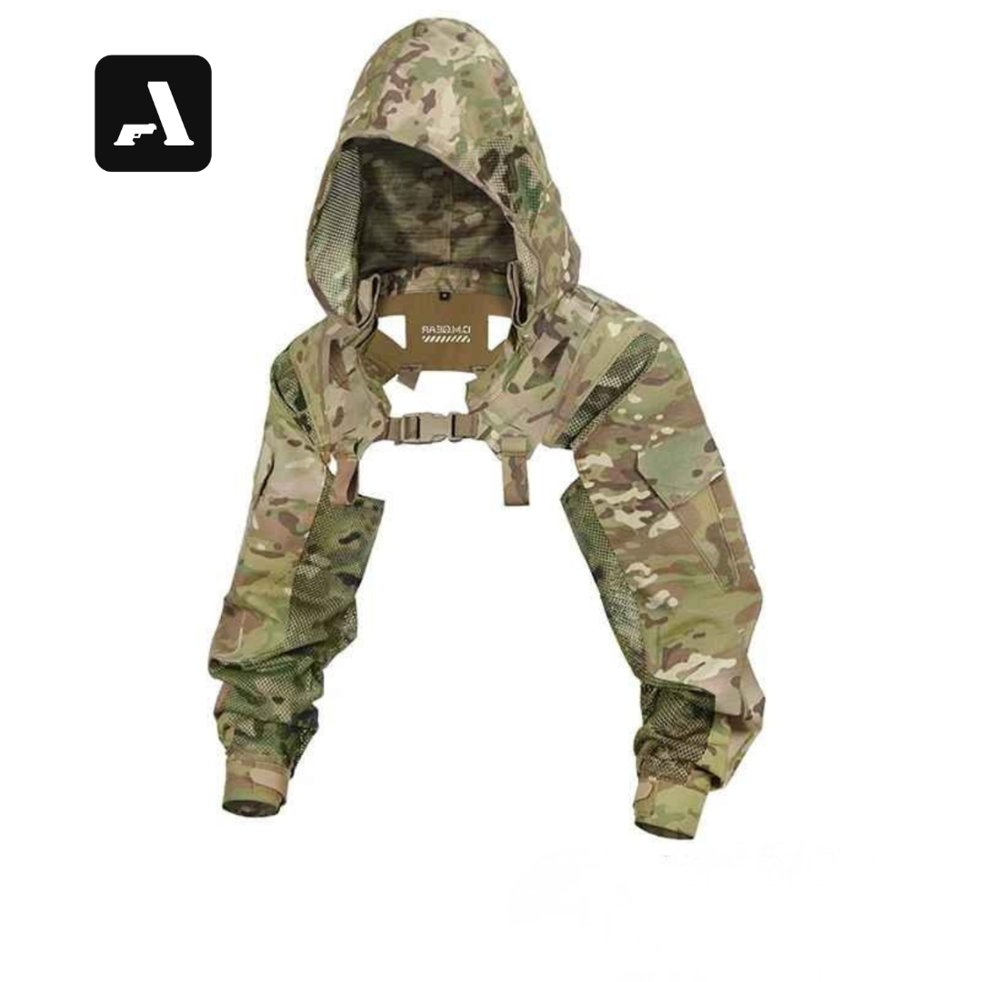 DMGEAR Tático com Capuz -  Respirável - Compatível com Chest Rig e Colete