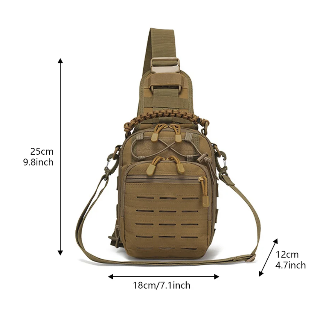 Bolsa Sling Tática Yakeda - Transversal Compacta para EDC, Ciclismo e Outdoor