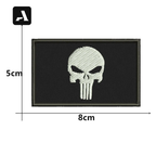 Patch Bordado Caveira Tactical – Relevo 3D e Fixação por Velcro