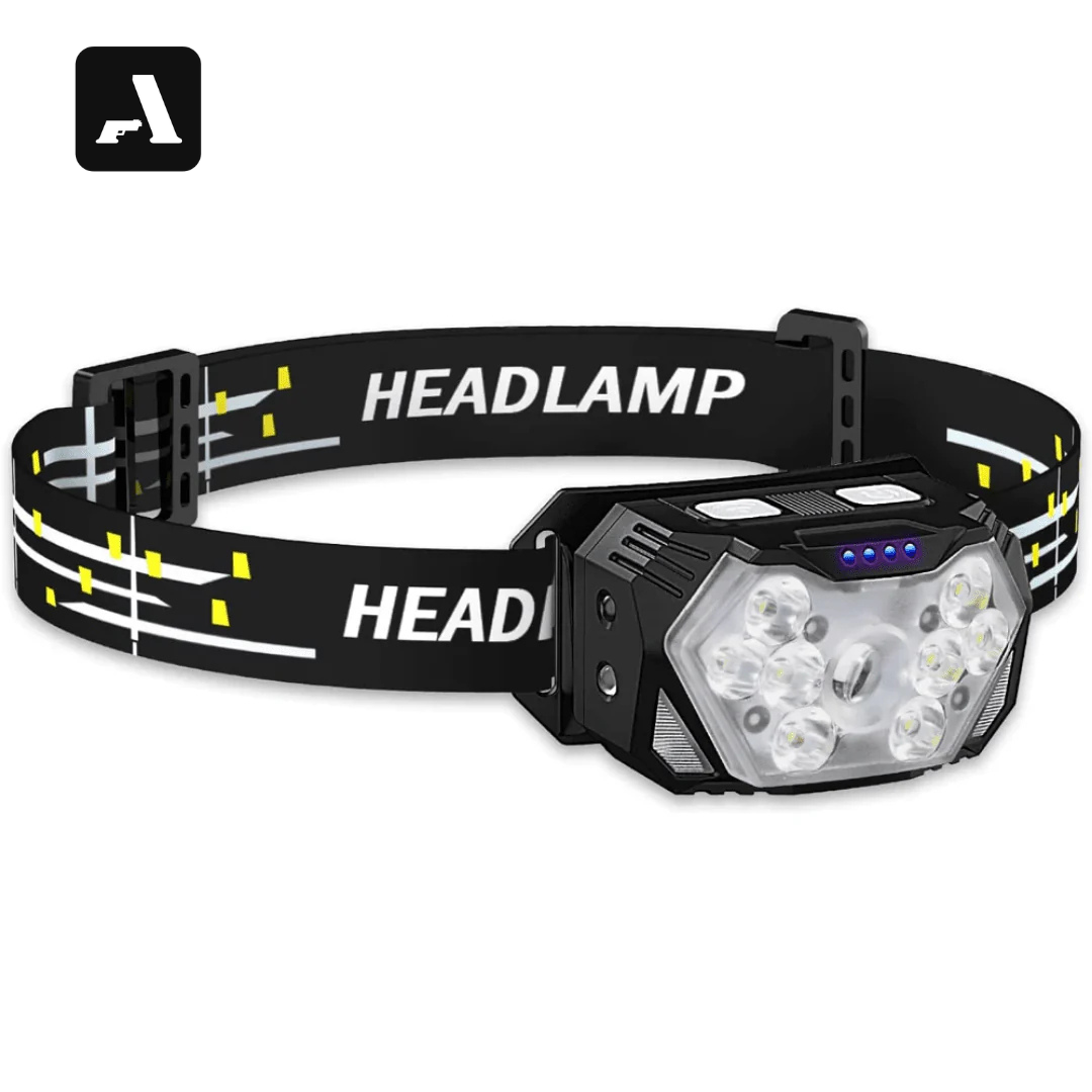 Lanterna De Cabeça Headlamp Recarregável Usb - Sensor De Movimento