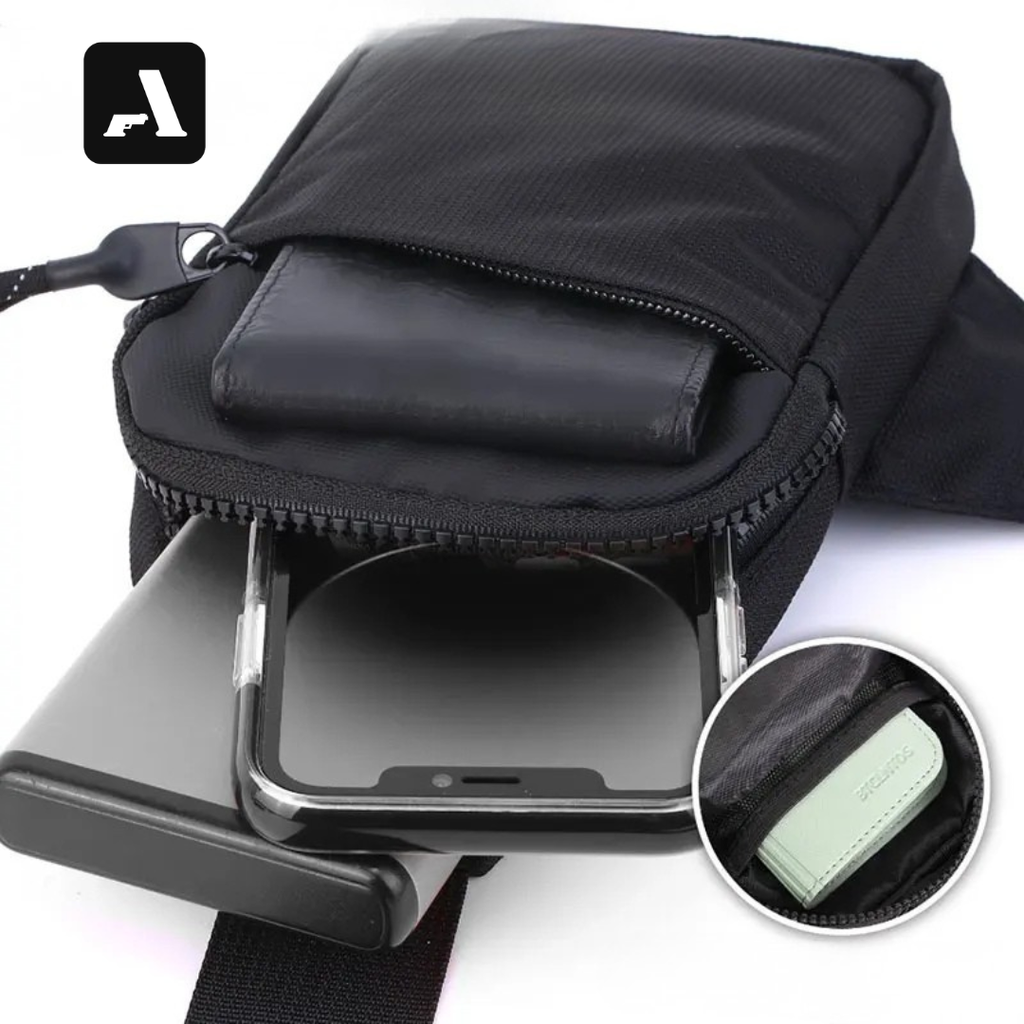 Mini Bolsa de Peito Chest Bag – Nylon Heavy-Duty e Perfil Compacto
