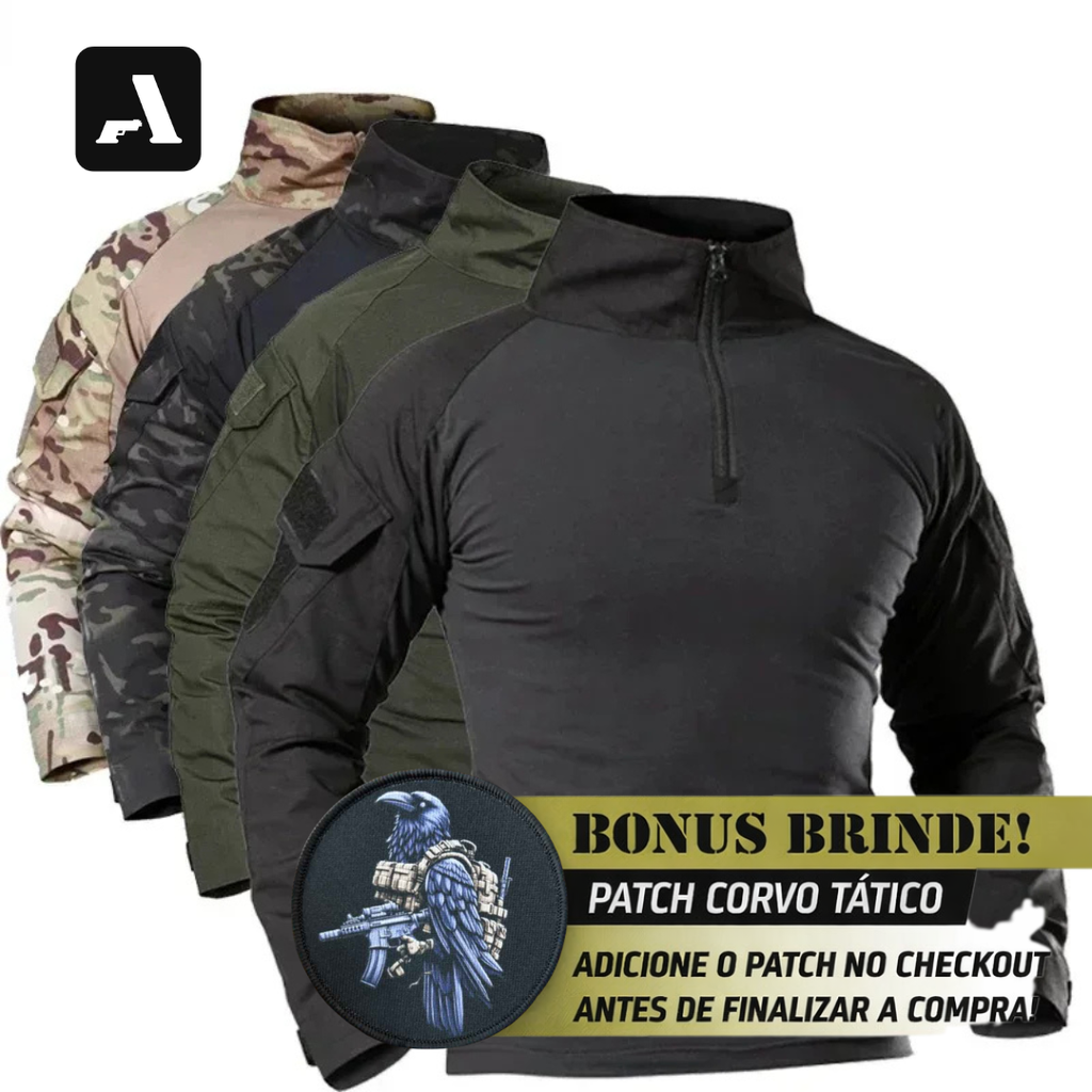 Camisa Tática Militar  – Secagem Rápida