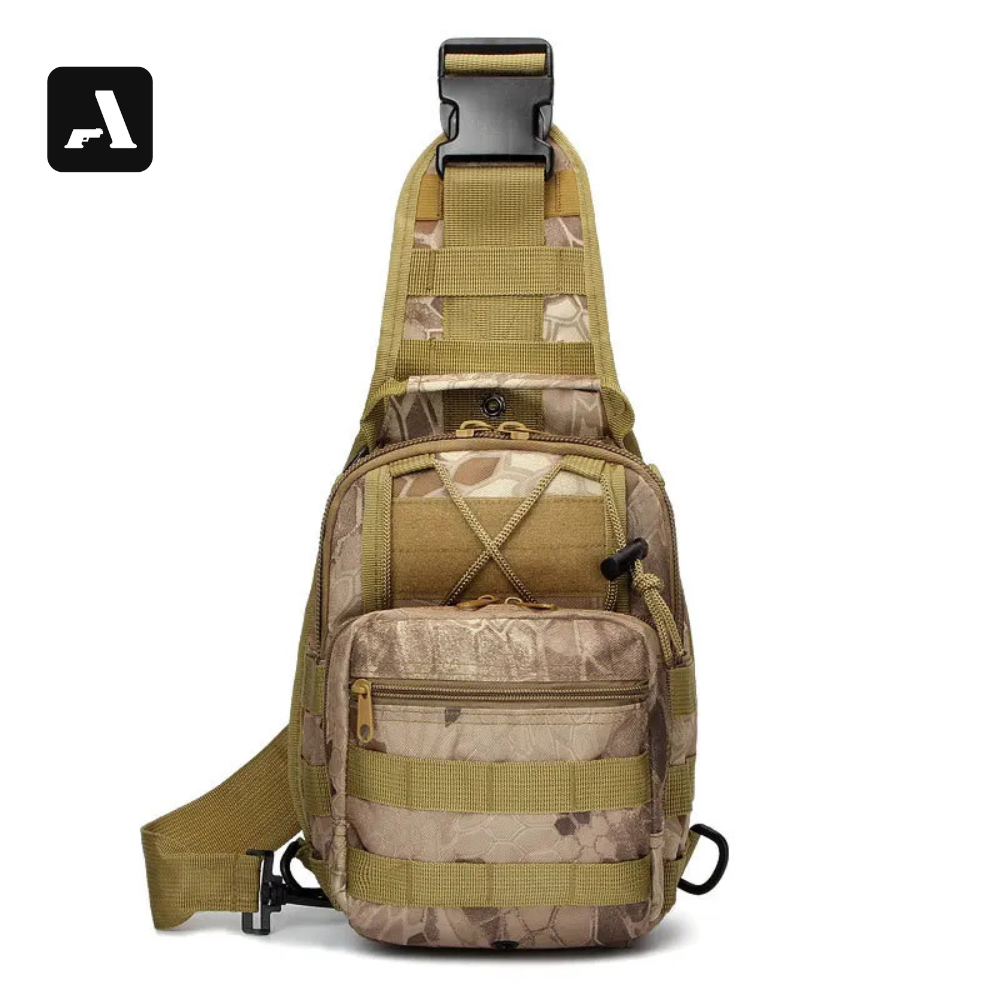 Crossbody Bag Tática Oxford 600D – Proteção Impermeável e Organização Modular