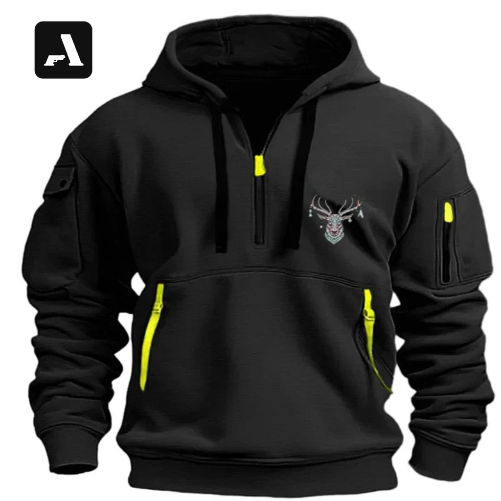 Moletom Masculino Com Capuz E Zíper – Casual Esportivo