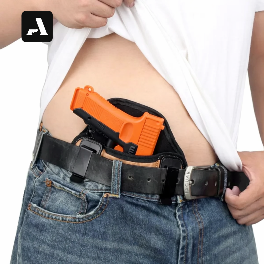 Coldre Velado IWB Universal – Couro PU Premium e Clipe de Saque Rápido