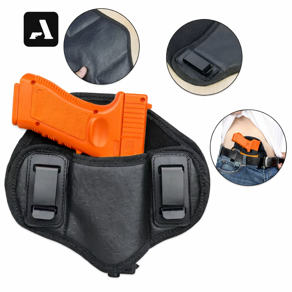 Coldre Velado IWB Universal – Couro PU Premium e Clipe de Saque Rápido