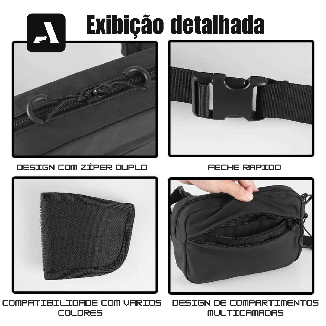 Pochete Tática EDC  Universal – Transporte Oculto e Seguro