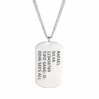 Dog Tag Personalizada Tatical Gallery – Sua Identidade em Aço Inoxidável