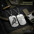 Dog Tag Personalizada Tatical Gallery – Sua Identidade em Aço Inoxidável