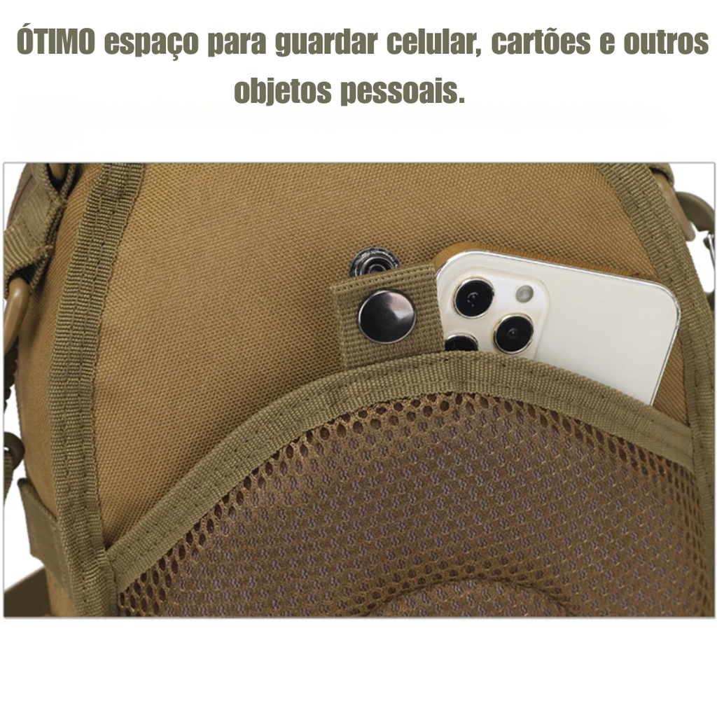 Bolsa Sling Tática Yakeda - Transversal Compacta para EDC, Ciclismo e Outdoor