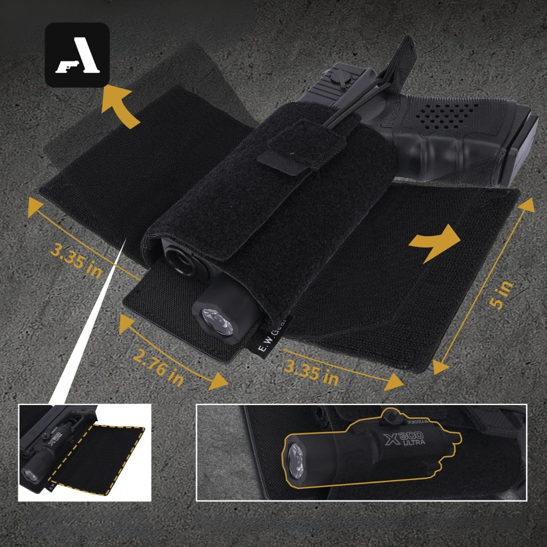 Inserto de Coldre Modular em Velcro – Retenção Elástica e Saque Rápido