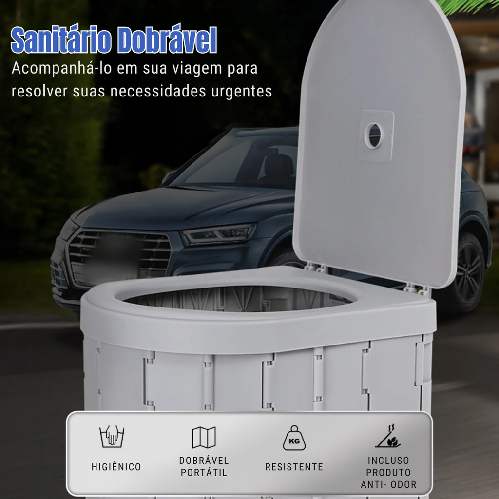 Sanitário Portátil Dobrável Para Camping Motorhome - Vaso