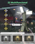 Lanterna De Acampamento Recarregável Usb - Led Telescópica