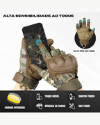Luvas Táticas Com Touch – Couro Pu