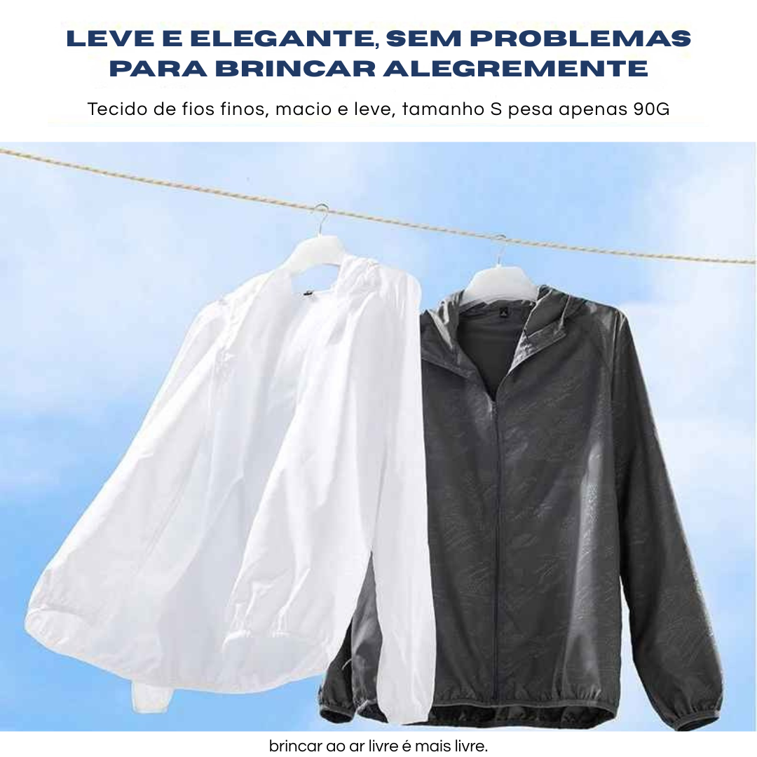 Jaqueta Impermeável LNGXO Unissex – Corta-Vento, Anti-UV, Compacta clone