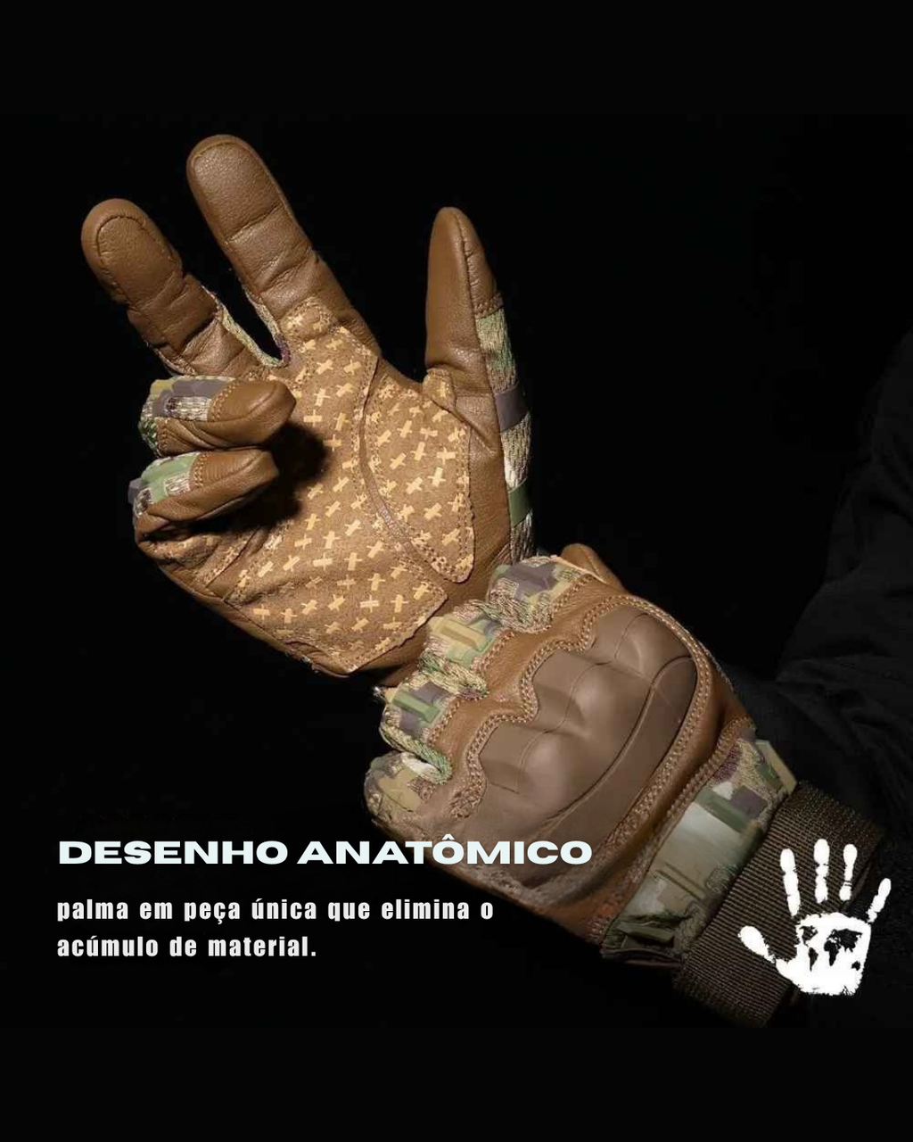 Luvas Táticas Com Touch – Couro Pu