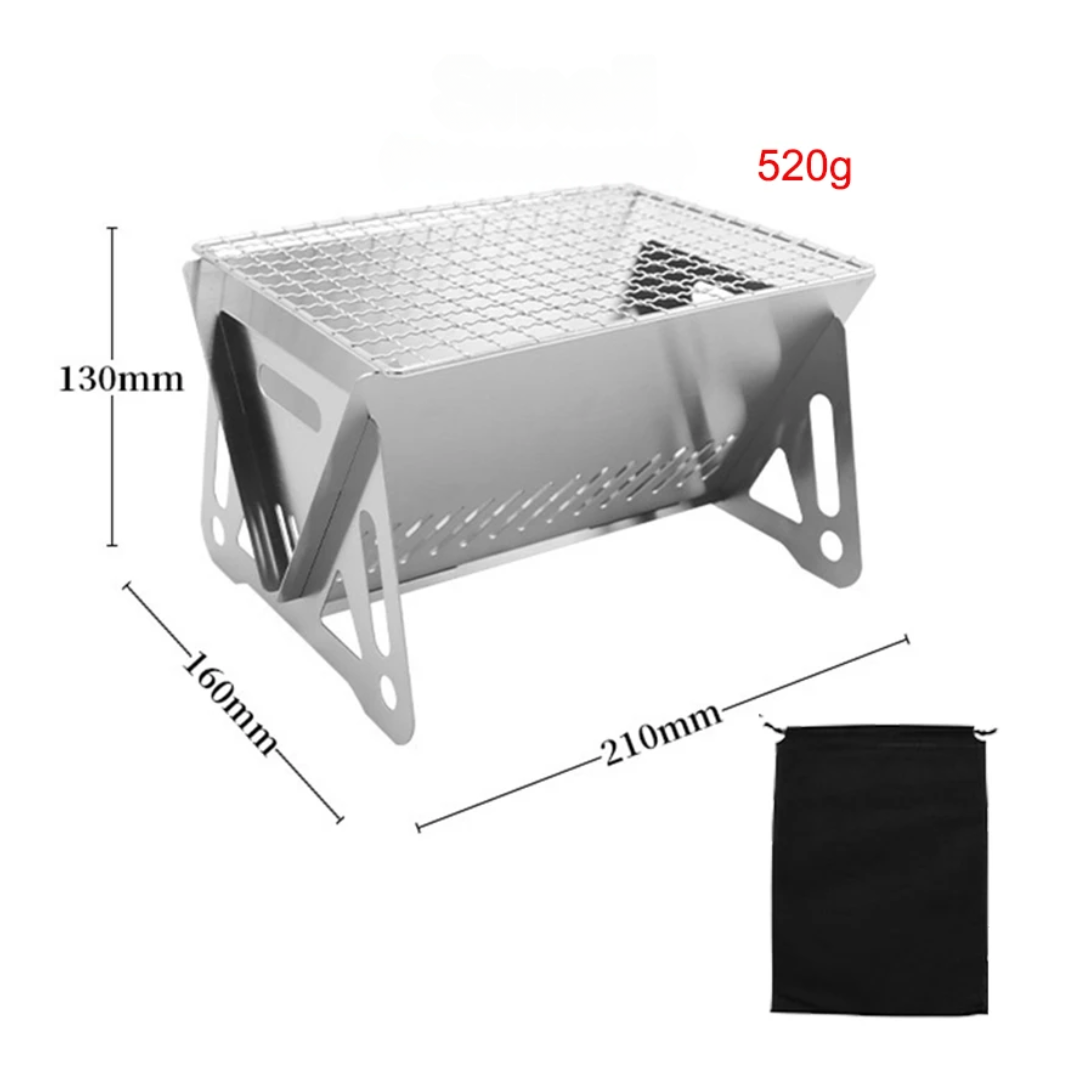 Churrasqueira Desmontável Portátil A Carvão Para Camping